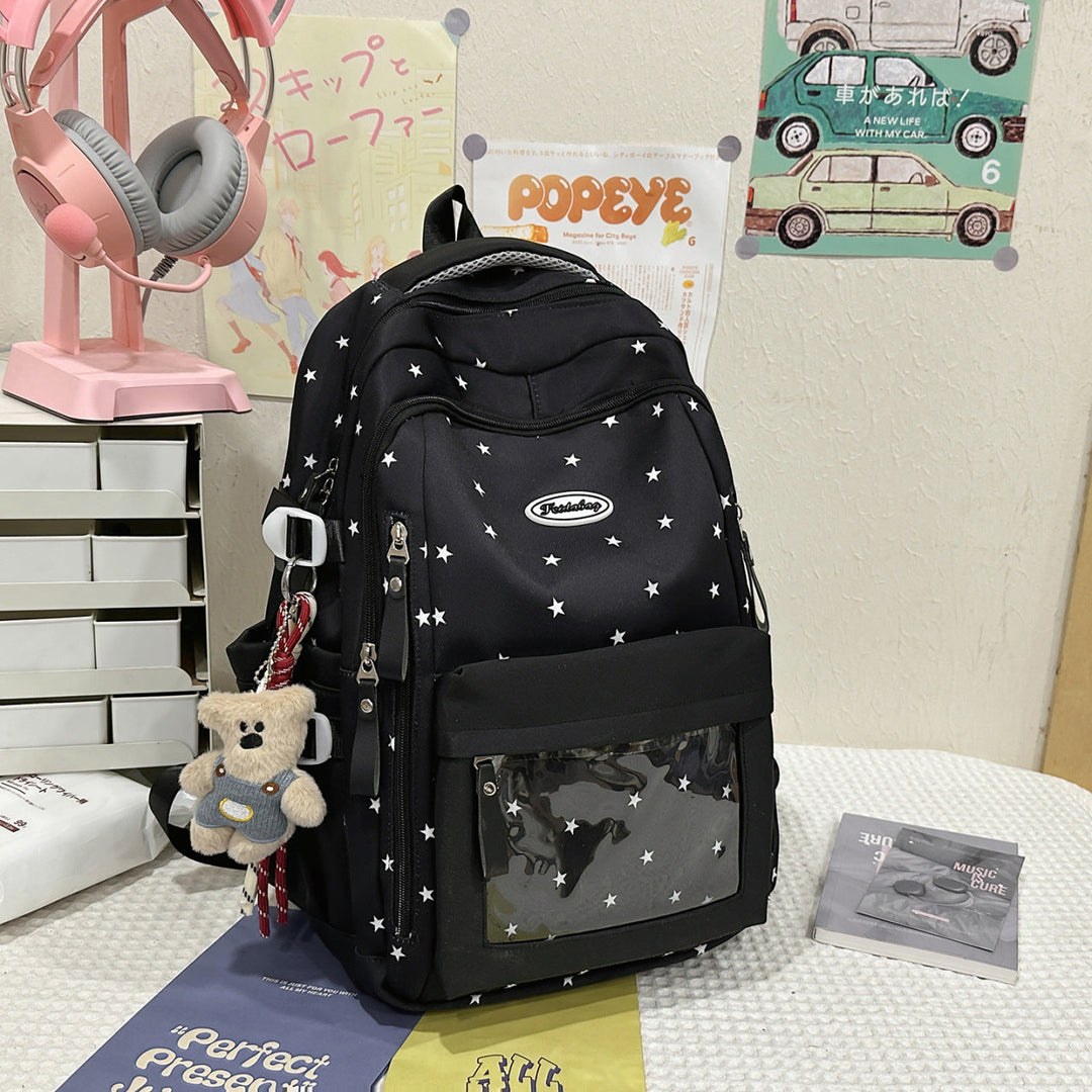 Star-Print Multi-Functional School Backpack Kalsten