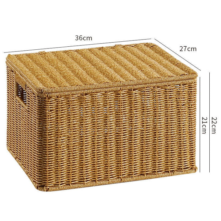 Handcrafted Rectangular Wicker Storage Box Kalsten