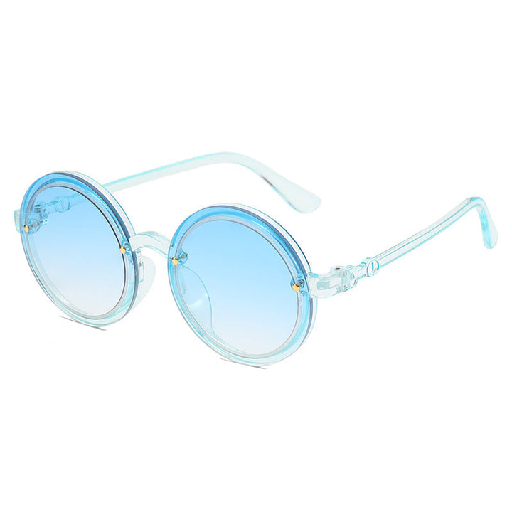 Women Round Sunglasses with Transparent Frame Kalsten