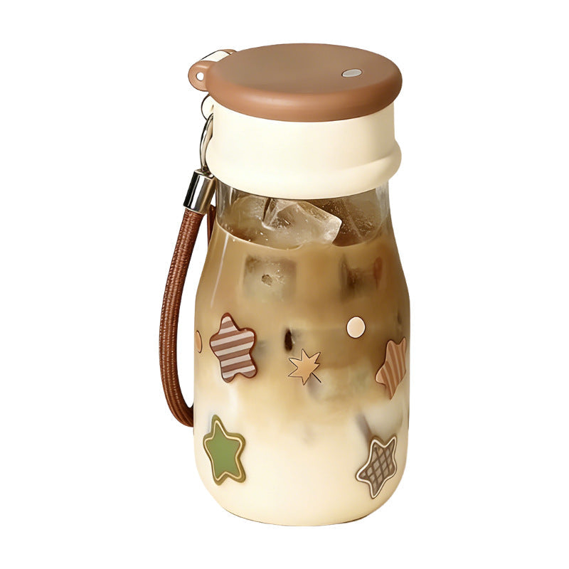 Ladies drinking bottle with playful print and practical carrying handle Kalsten