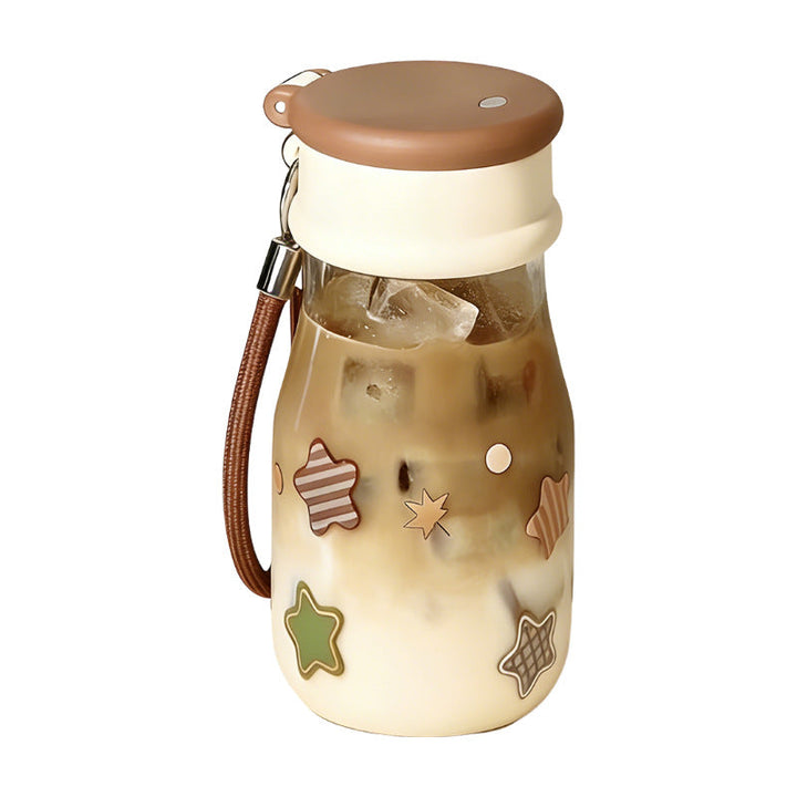 Ladies drinking bottle with playful print and practical carrying handle Kalsten