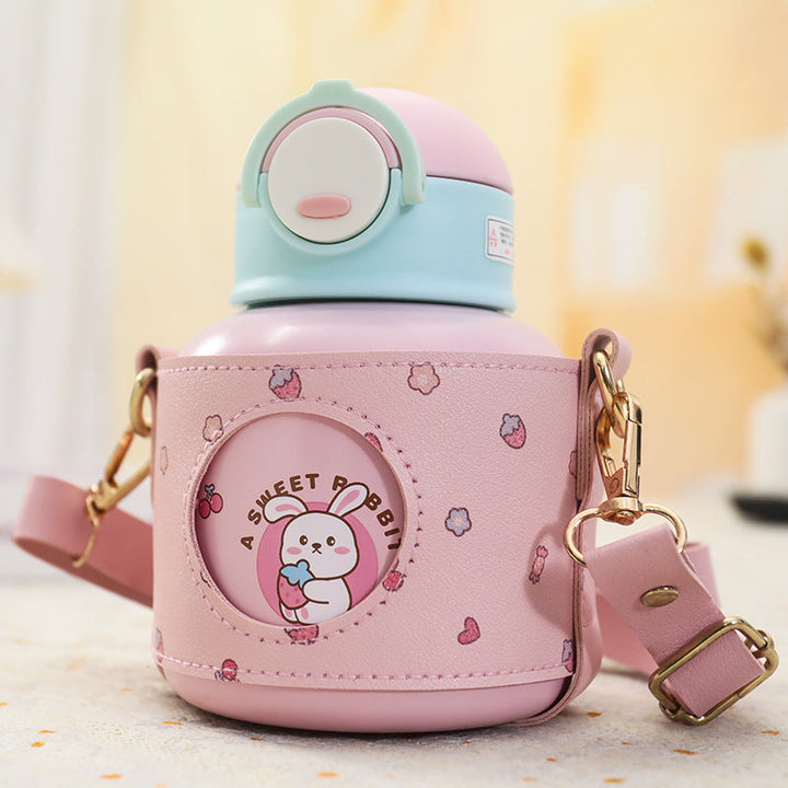 Women’s insulated drinking bottle with playful animal design and practical carrying bag Kalsten
