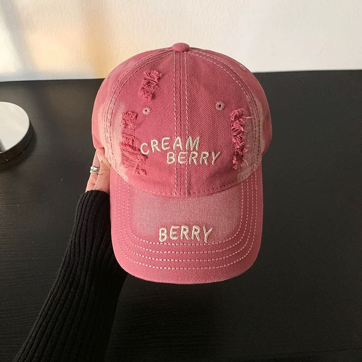 Women's Distressed Denim Baseball Hat Kalsten