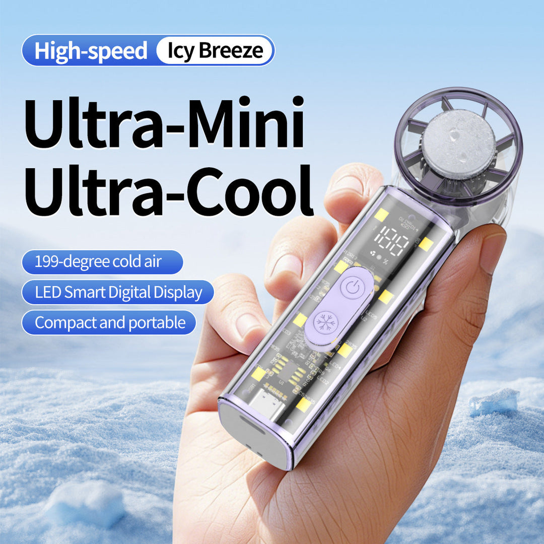 Women's Portable Mini Fan with Transparent Housing Kalsten
