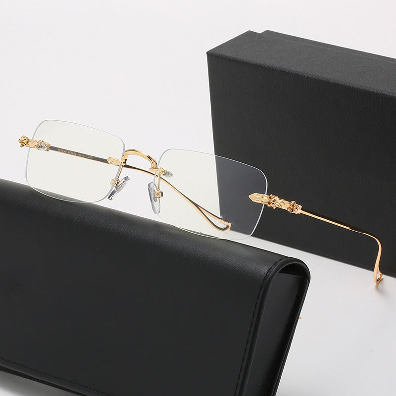 Ladies fashionable correction glasses with elegant square frame and decorated temples Kalsten
