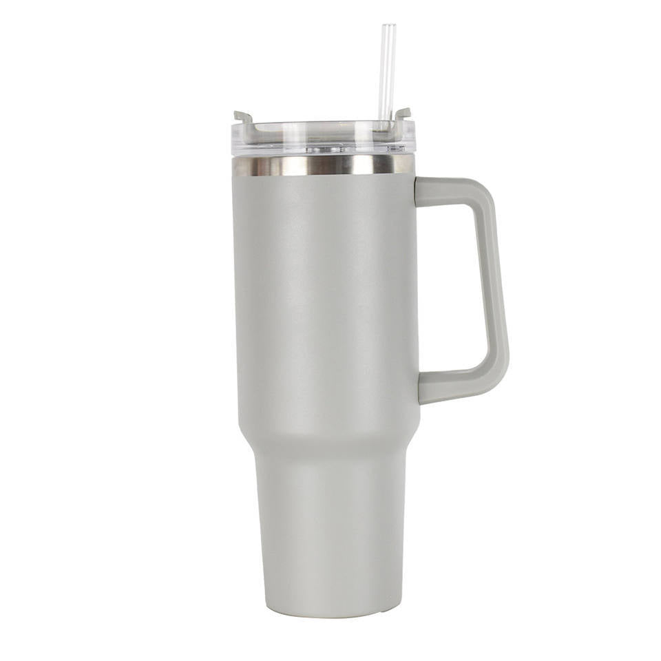 Women High-Quality Thermo Mug with Practical Carrying Handle and Integrated Straw Kalsten