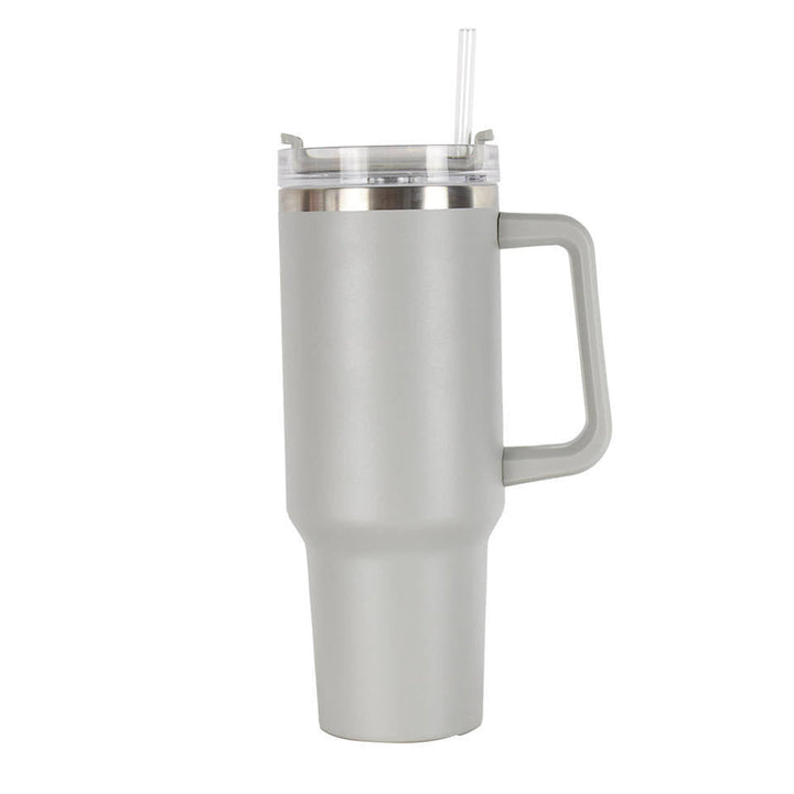 Women High-Quality Thermo Mug with Practical Carrying Handle and Integrated Straw Kalsten