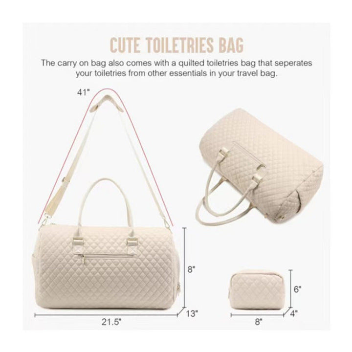 Fashionable and Luxurious Travel Bag with Removable Cosmetic Bag Kalsten