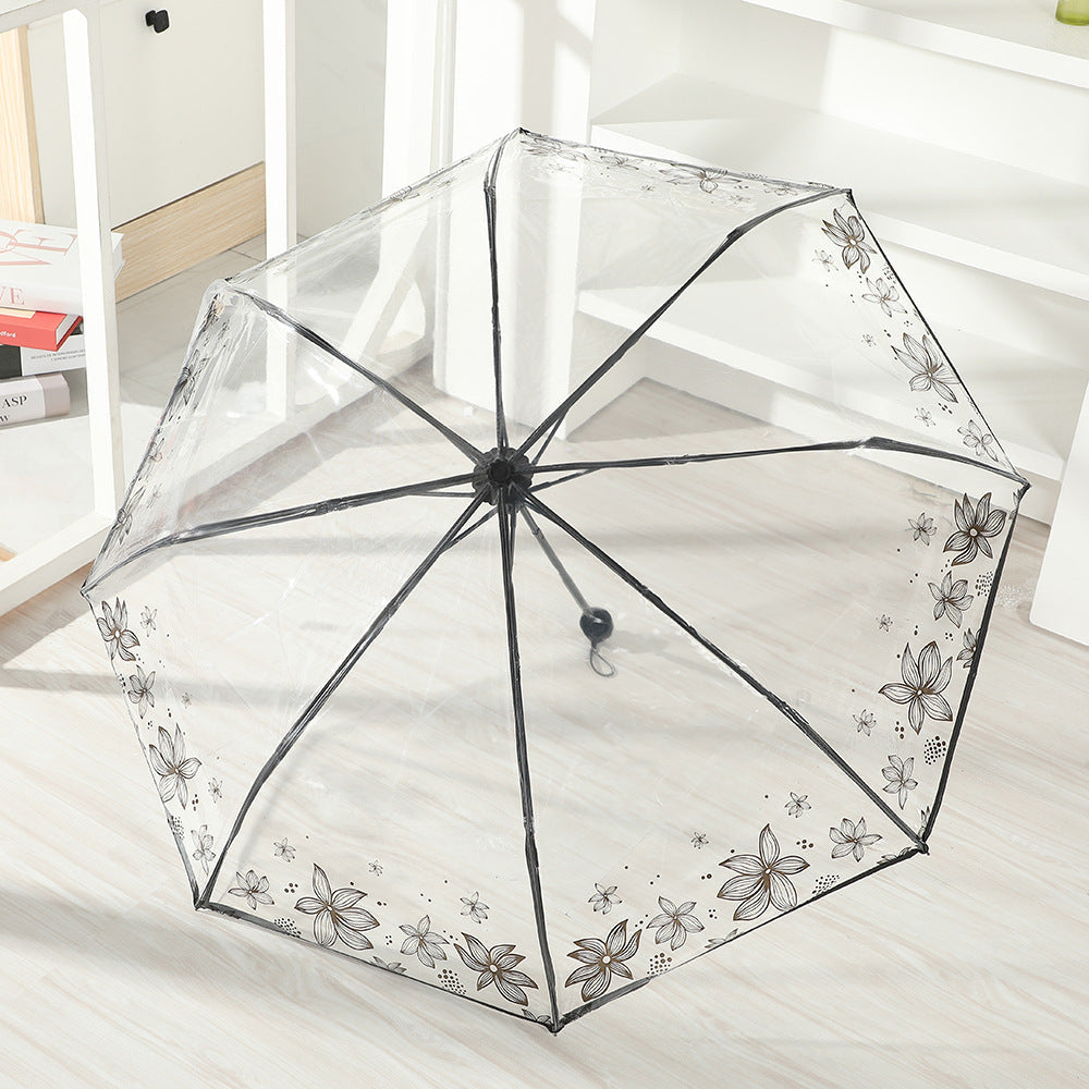 Women's Foldable Umbrella with Floral Pattern Kalsten