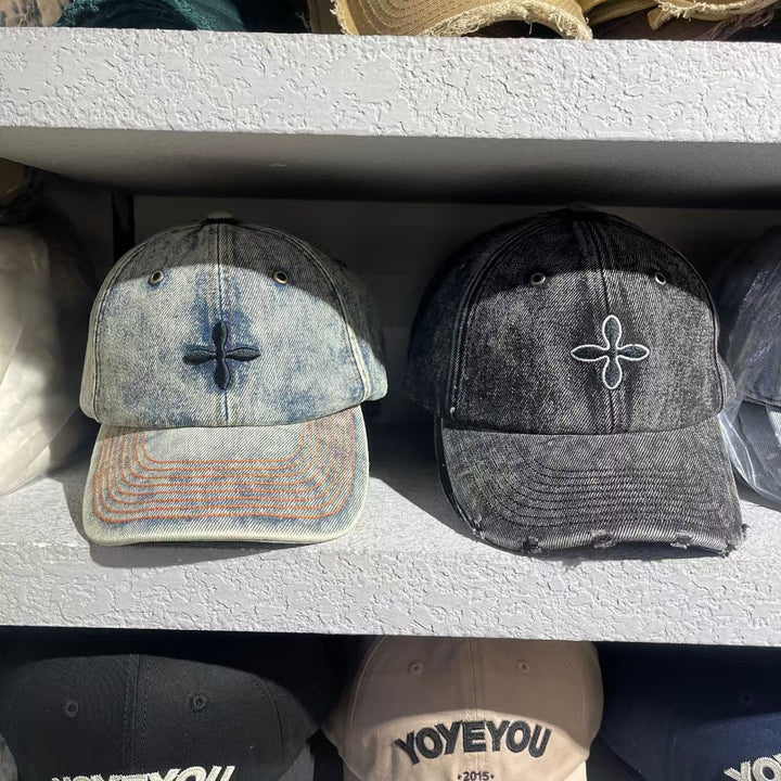 Men's Distressed Denim Baseball Cap Kalsten 1784188018