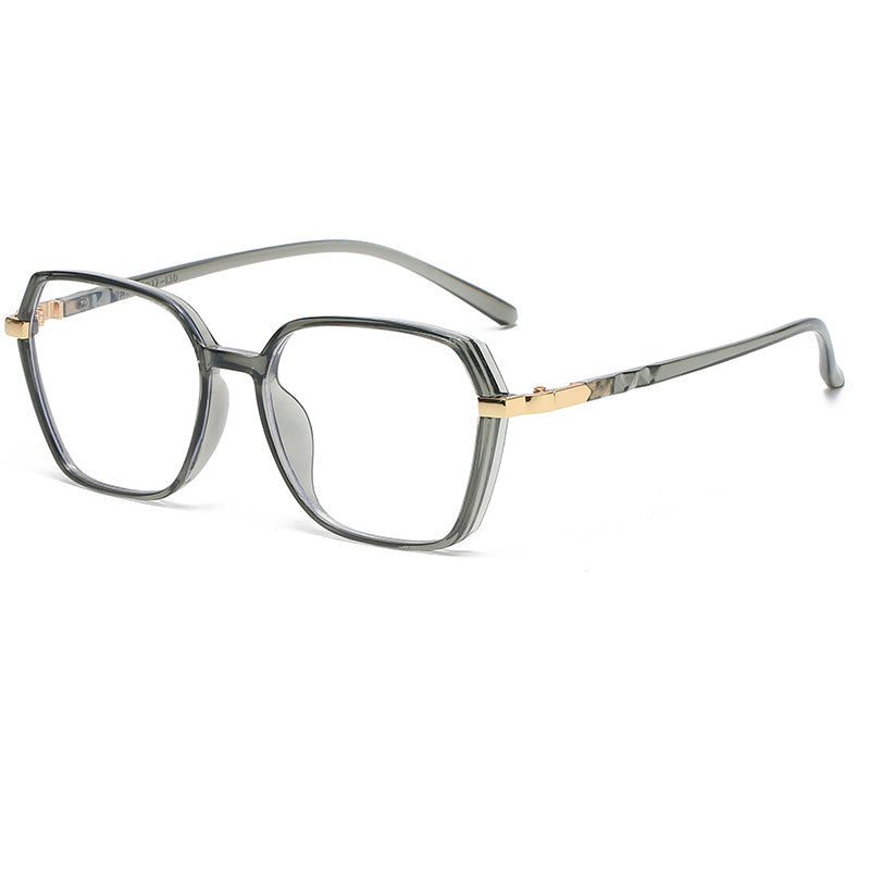 Ladies fashionable square reading glasses with golden accents Kalsten
