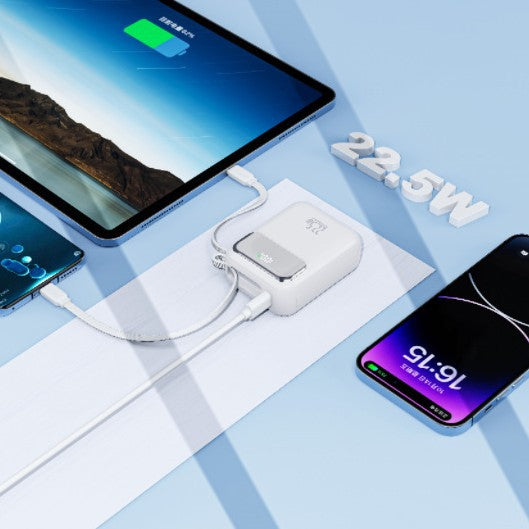 Compact power bank with multifunctional connection and digital charging display Kalsten