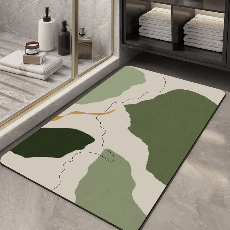 Geometric Pattern Soft Bath Mat Acalora
