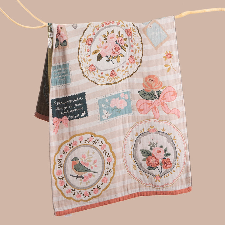 Women's throw blanket with enchanting landscape motif Kalsten