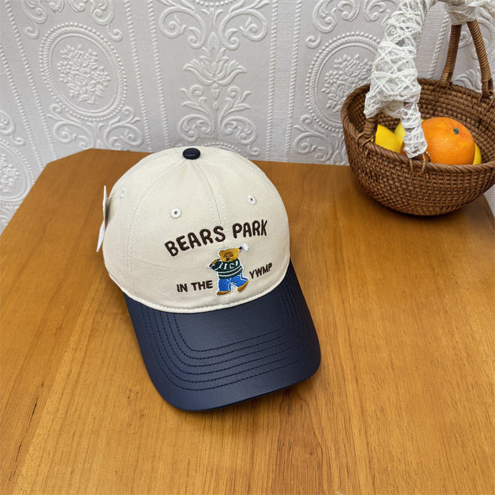 Unisex Embroidered Playful Bear-Themed Cap Kalsten