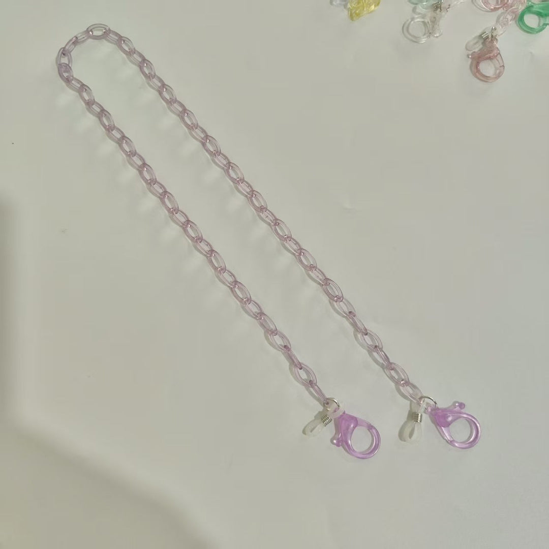 Handmade Glasses Holder Chain Made of Transparent Material Kalsten
