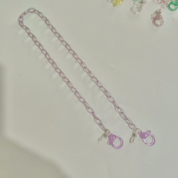Handmade Glasses Holder Chain Made of Transparent Material Kalsten