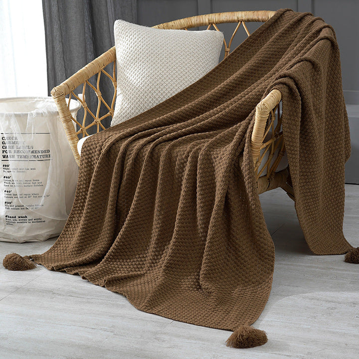 Ladies Elegant Waffle Structure Blanket Kalsten