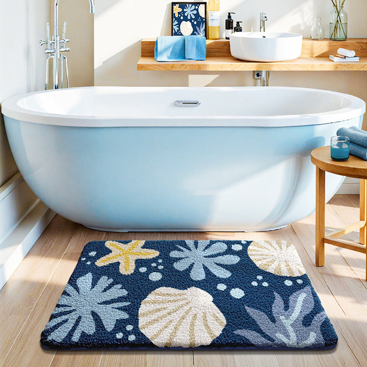 Coastal-Themed Bath Mat Kalsten