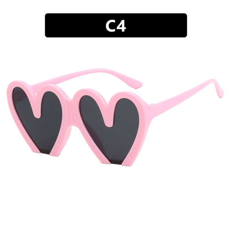 Women's Heart-Shaped Sunglasses with Durable Plastic Frame and UV Protection Kalsten
