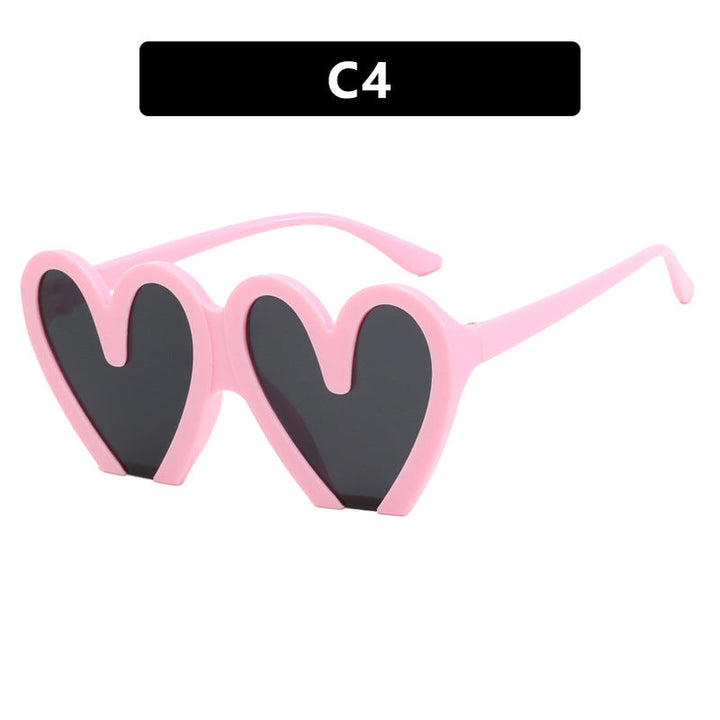 Women's Heart-Shaped Sunglasses with Durable Plastic Frame and UV Protection Kalsten