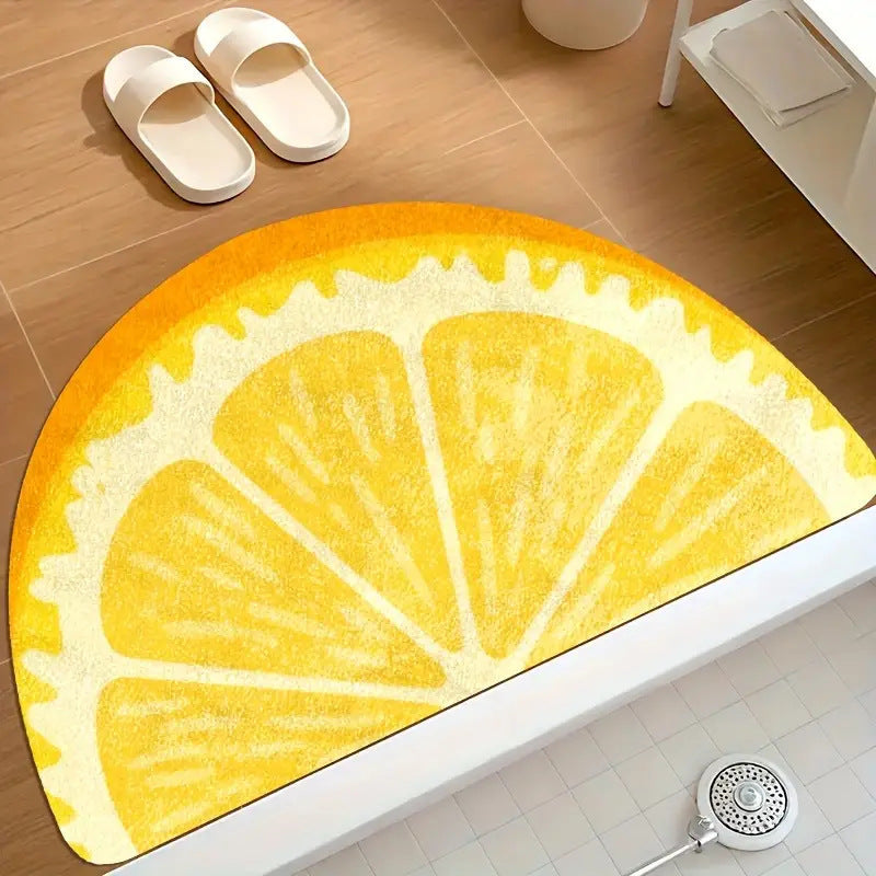 Lemon-Shaped Bath Mat Acalora