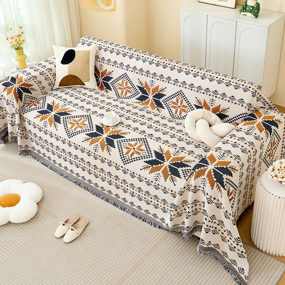 Bohemian Patterned Sofa Throw Blanket