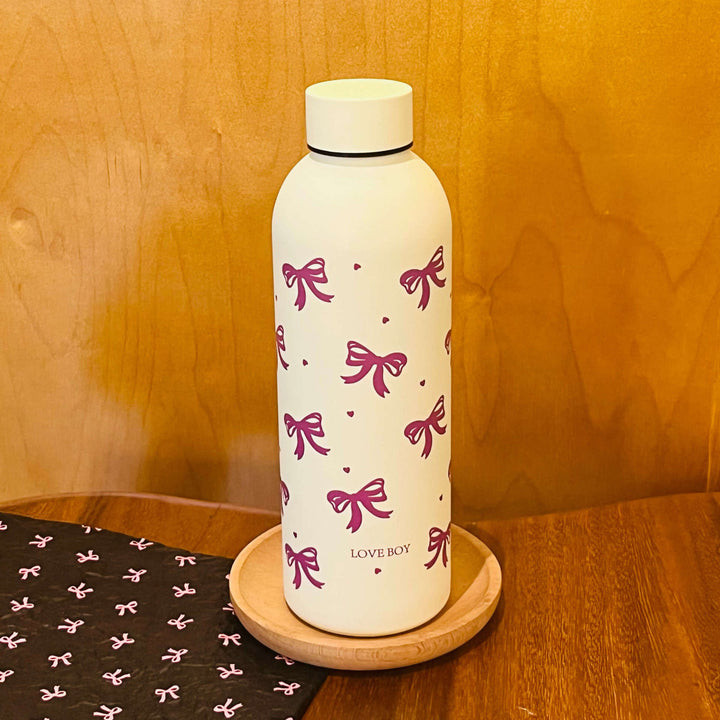 Women's insulated drinking bottle with stylish bow motif Kalsten