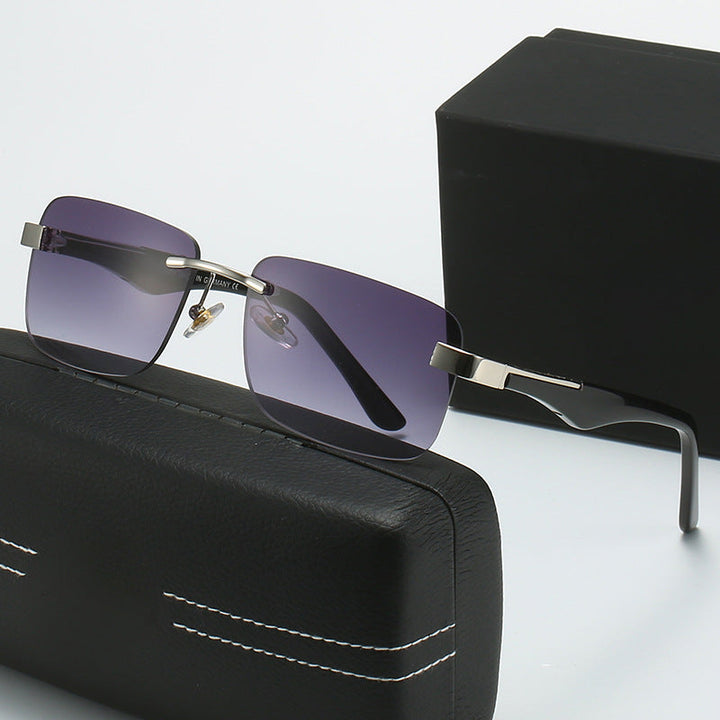 Women’s fashionable half-frame glasses with elegant metal and plastic mix Kalsten