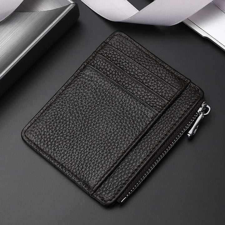Premium Leather Zip-Around Card Case Kalsten