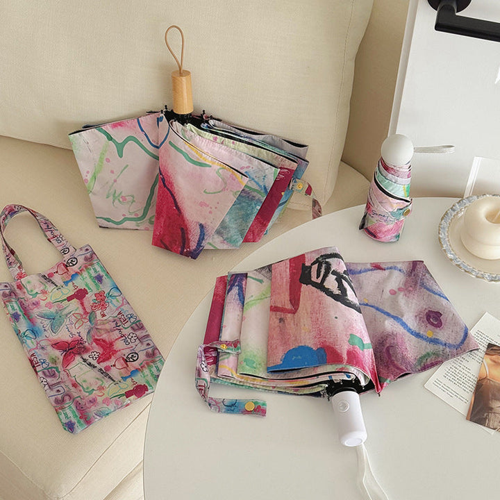 Women’s Foldable Tote Bag with Integrated Umbrella Kalsten