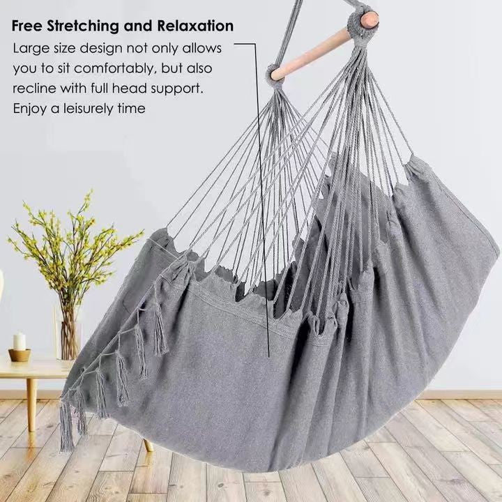 Hanging chair with pocket and cushion Kalsten