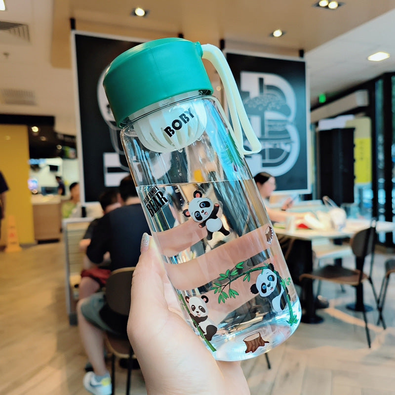Ladies Playful Water Bottle with Cheerful Panda Design Kalsten