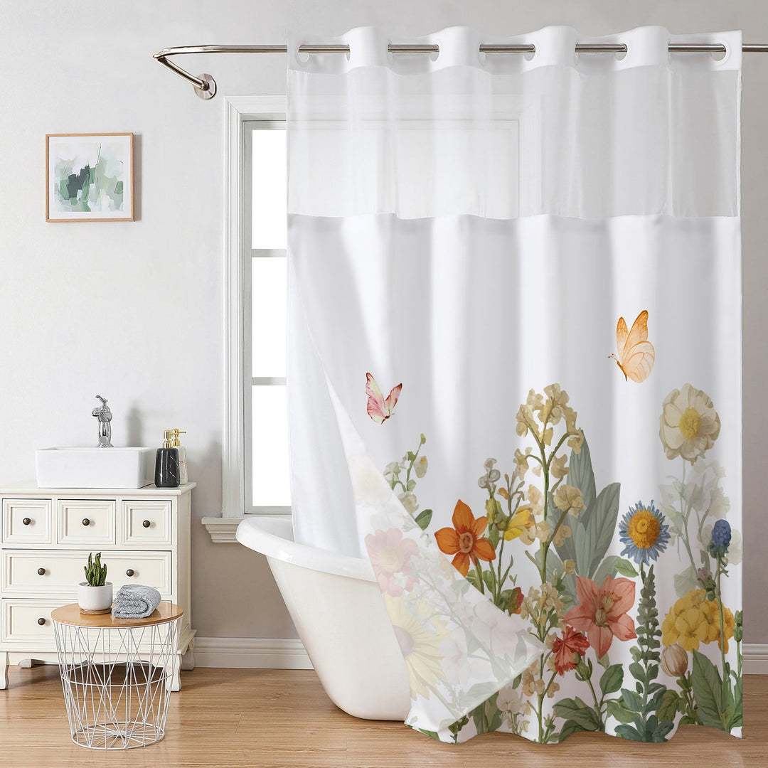 Botanical Floral Art Shower Curtain Kalsten