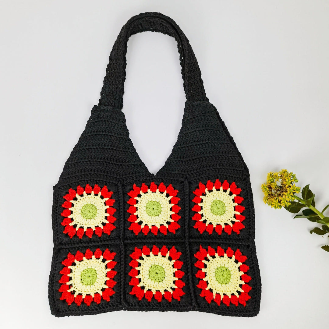 Crochet handbag with retro pattern Kalsten