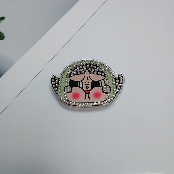 Decorative Rhinestone Character Brooch Kalsten