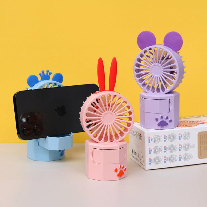 Unisex Portable Mini Fan with Animal Ears and USB Connection Kalsten