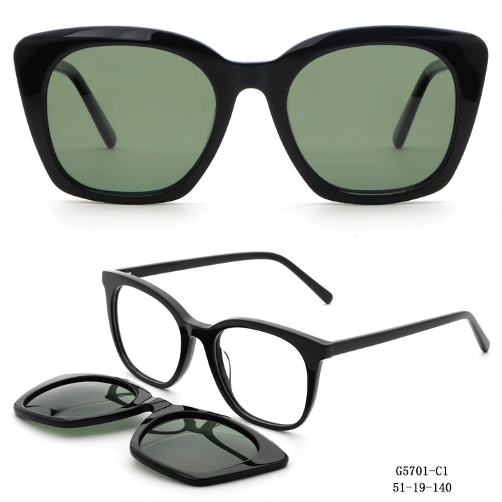 Ladies Retro-inspired sunglasses with detachable lenses Kalsten