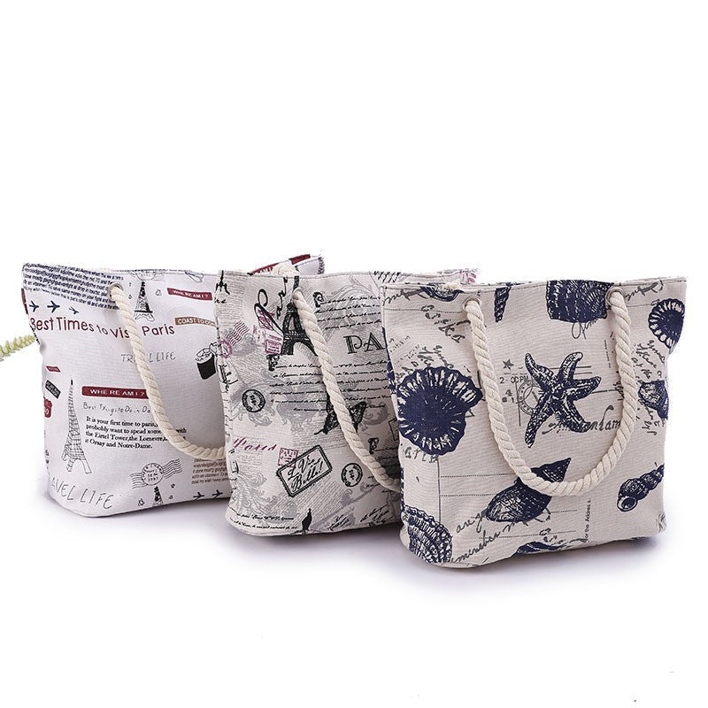 Beach bag with maritime shell motif Kalsten