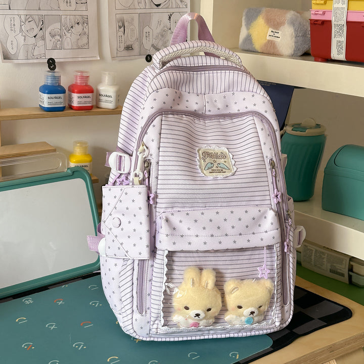 Functional Multi-Pocket Toy Storage School Backpack Bag
