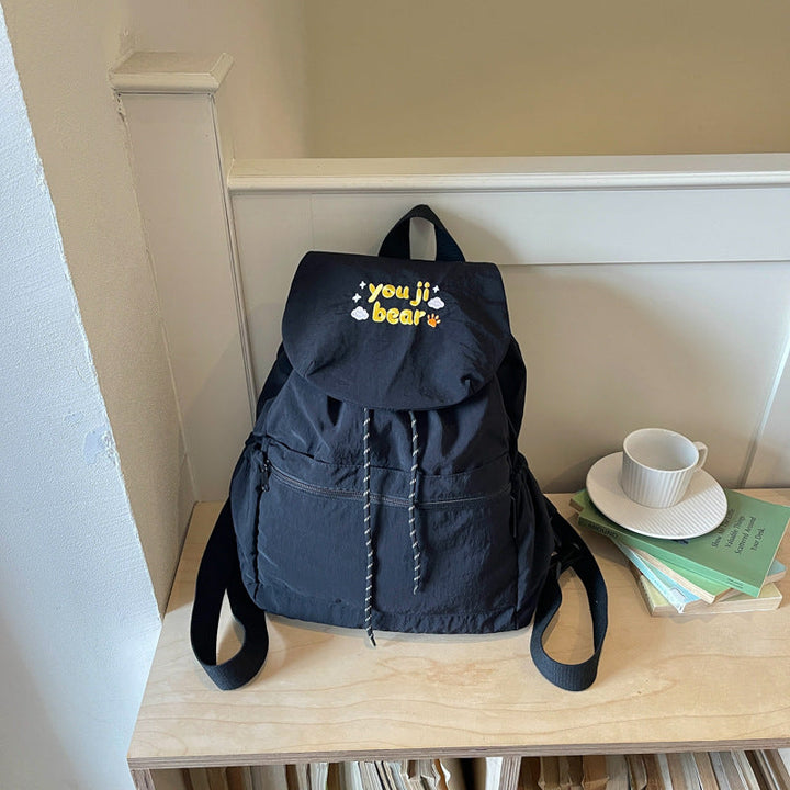 Embroidered Character School Backpack