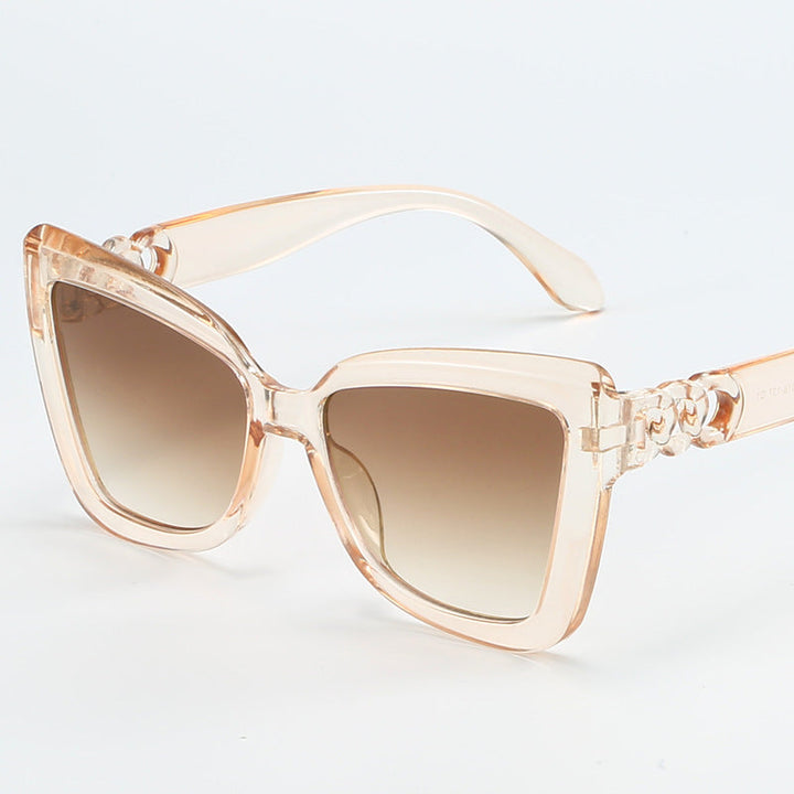 Ladies modern cat-eye sunglasses with clear frame and UV protection Kalsten
