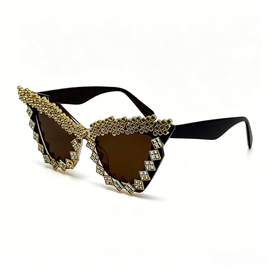 Women's Designer Sunglasses with Glamorous Crystal-Embellished Frame Kalsten