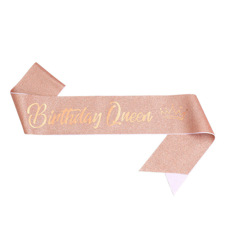 Women's festive birthday sash with glitter Kalsten