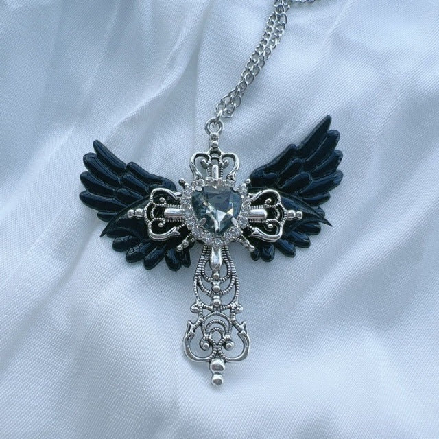 Angel Wing Heart Pendant Necklace Kalsten
