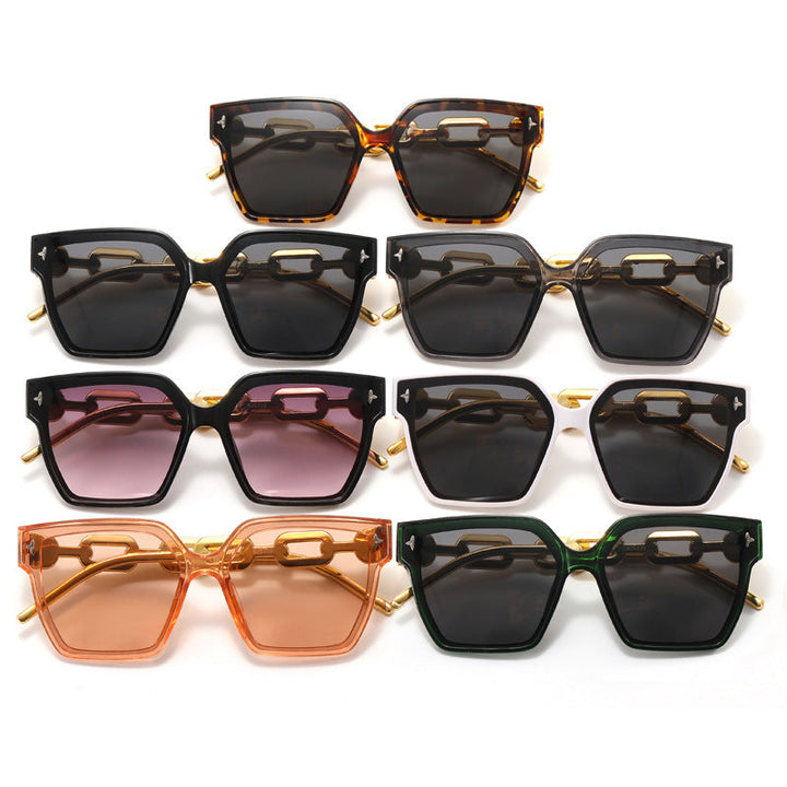 Ladies fashionable oversized sunglasses with combined frame Kalsten