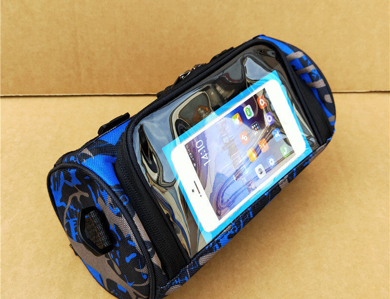 waterproof bicycle handlebar phone bag with touchscreen pocket and zippered cargo Kalsten