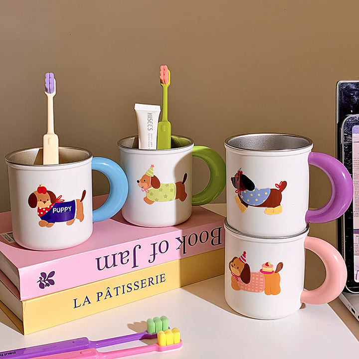 Ceramic mug with playful dog motif Kalsten
