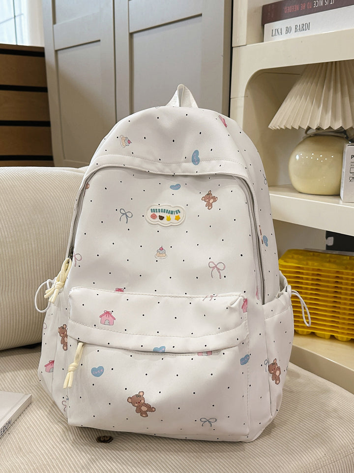 Whimsical Character Print Backpack Kalsten