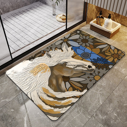 Artistic Horse-Themed Bath Mat Acalora 1788245763
